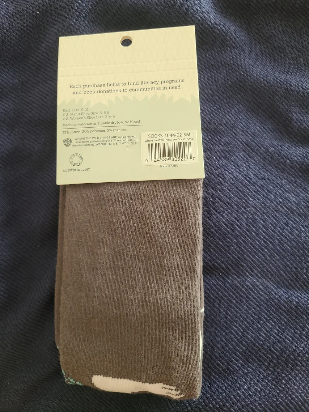 Out of Print Where the Wild Things Are NWT Socks